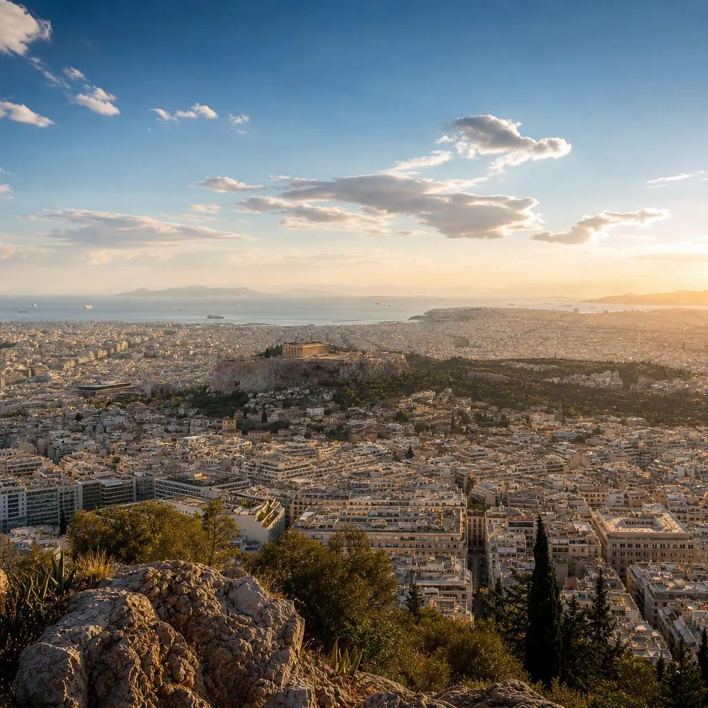 Orizontes Lycabettus rooftop restaurant overlooking Athens